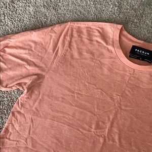 Pacsun Coral Speckled Scalloped Tee